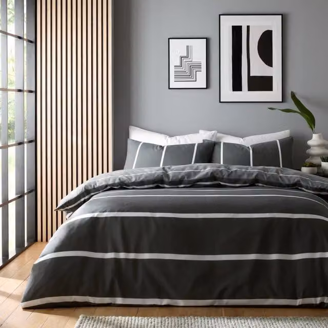 Gaveno Cavailia Harris Graphic Printed Duvet Cover in Grey, Double