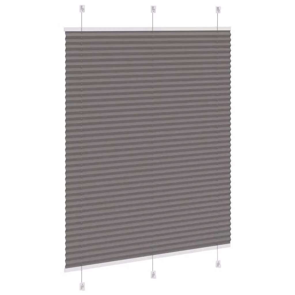 Berkfield Home Single Pleat Blind in Anthracite and Black, Polyester, W: 105 cm, H: 150 cm – 3