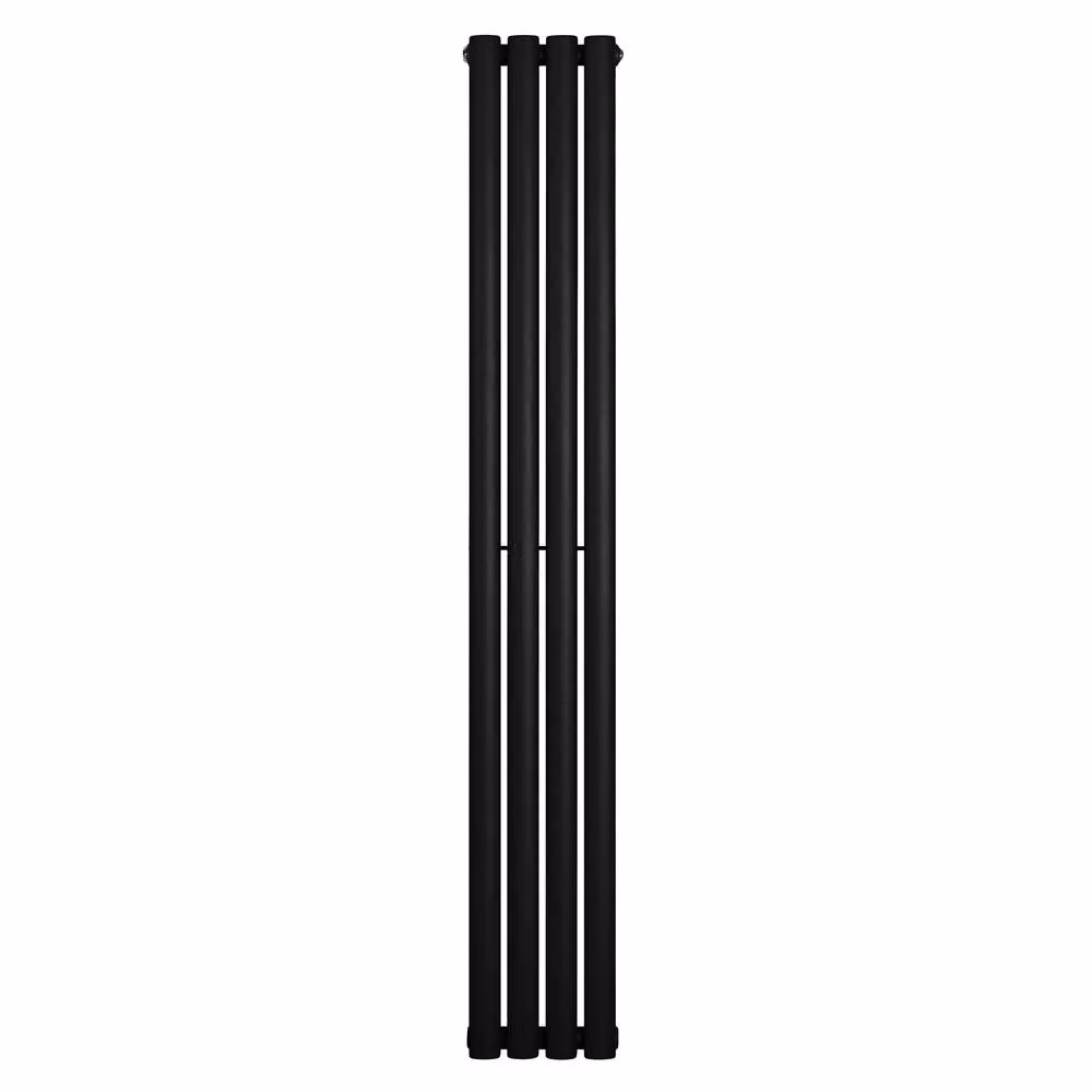 Monstershop Oval Single Column Steel Radiator, Black, H 160 cm x W 24 cm – 2