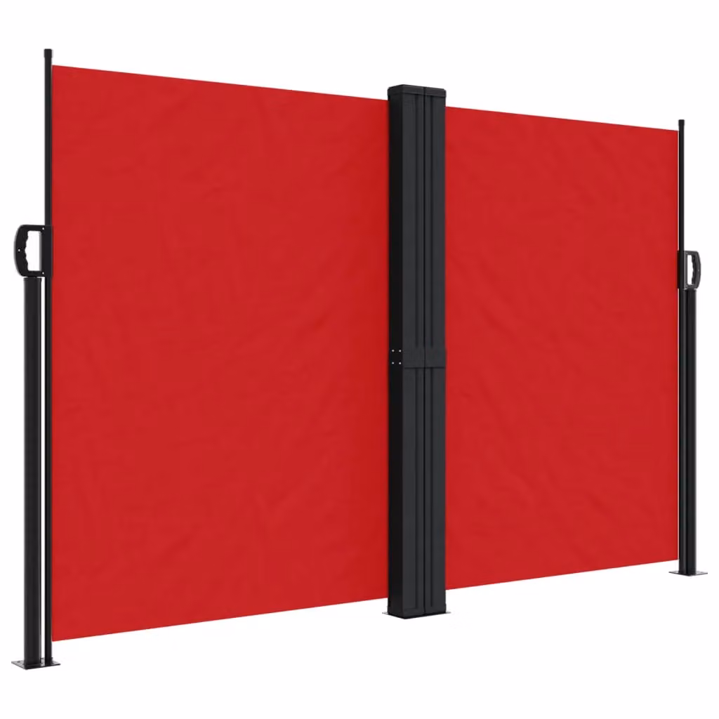 Berkfield Home Red Retractable Side Awning, W/D/H: 1200 x 160 x 160 cm – 2