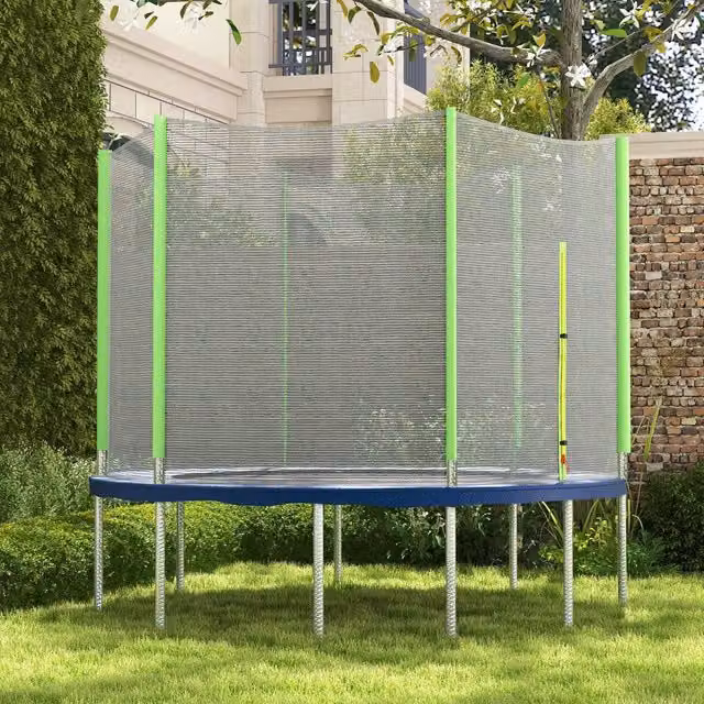 SPORTNOW Green Trampoline Net with Zipped Door for 10ft / 305cm Trampolines