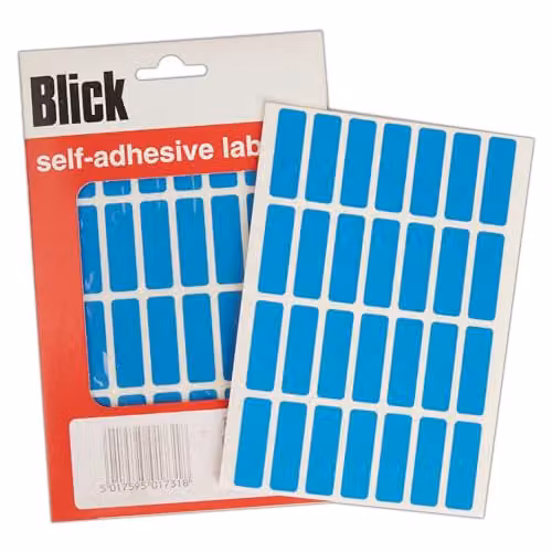 Blick Blue Self Adhesive Rectangular Paper Labels for Home, Office and School
