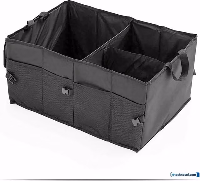 Nordara Heavy Duty Folding Car Boot Organiser Storage Bag in Black – 1
