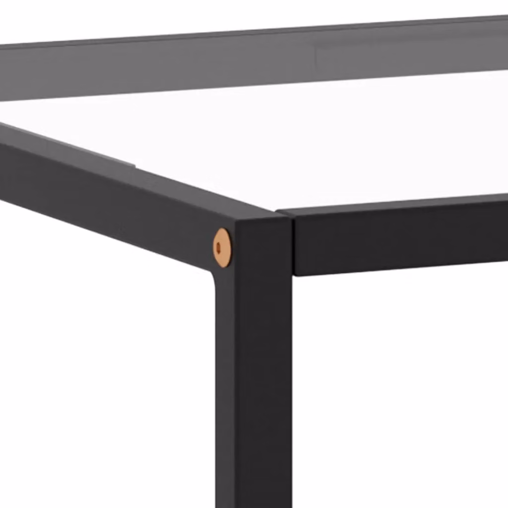 Berkfield Home Modern Black Coffee Table with Tempered Glass, W/D/H: 100 x 50 x 35 cm – 4