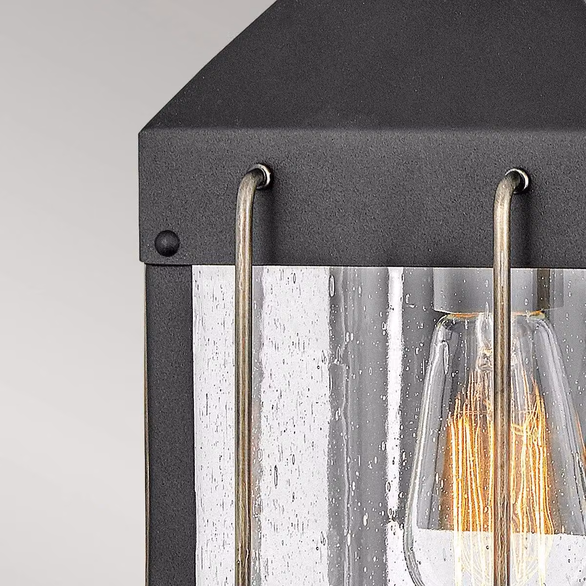 Netlighting Hinkley Fitzgerald Outdoor Wall Lantern in Textured Black and Burnished Bronze with IP44 Rating – 3