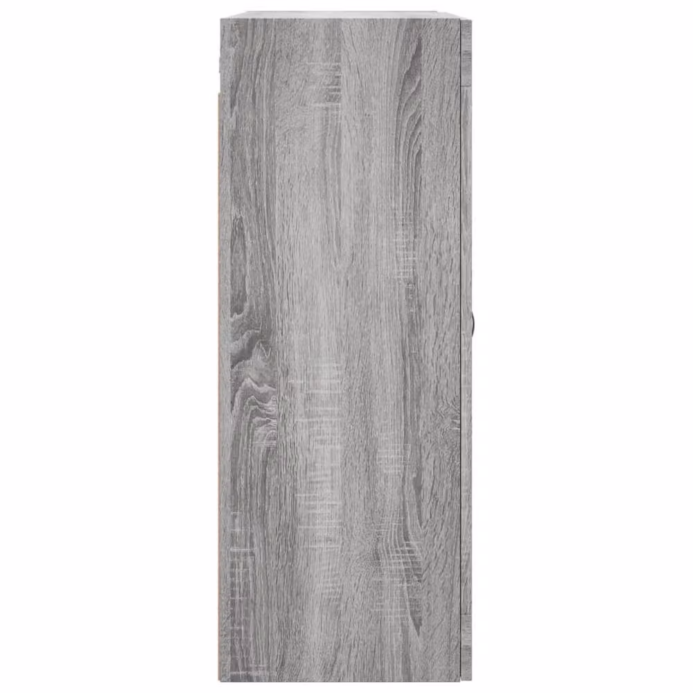 Berkfield Home Wall Mounted Cabinets, 2 Piece Set in Grey Sonoma, with Glass Doors and Internal Shelves – 3