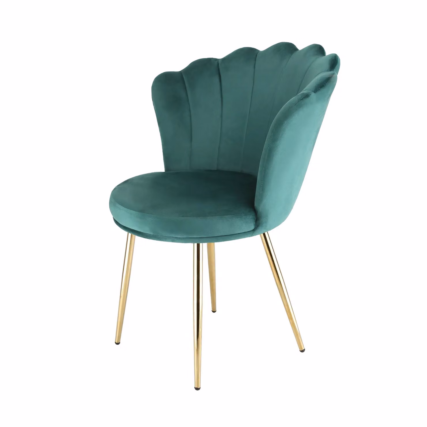 Home Garden Direct Mini Flora Occasional Chair in Green Velvet with Floral Design and Metal Frame – 3