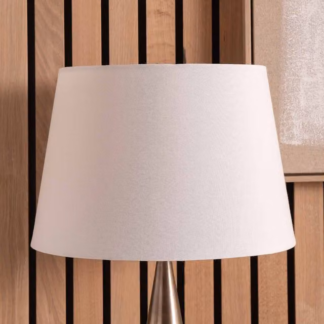Pacific Lifestyle White Cone Fabric Lampshade for Table and Floor Lamps, Diameter: 30.48 cm – 1