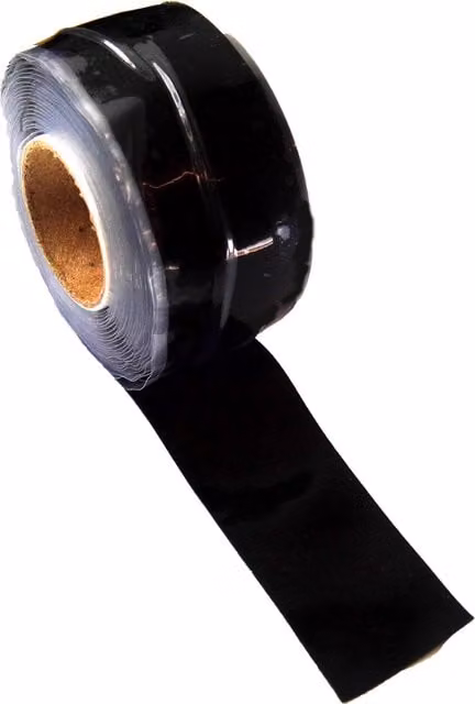 Autobar Non-Adhesive Self-Fusing Waterproof Silicone Sealing Tape, Black, Width: 5.5 cm