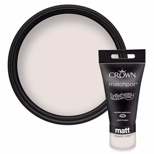 Crown Walls & Ceilings Neutral Matt Paint Tester Sample, Beige, 40ml