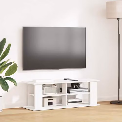 vidaXL Modern White TV Stand W: 96 cm, D: 33.5 cm, H: 33.5 cm – 2