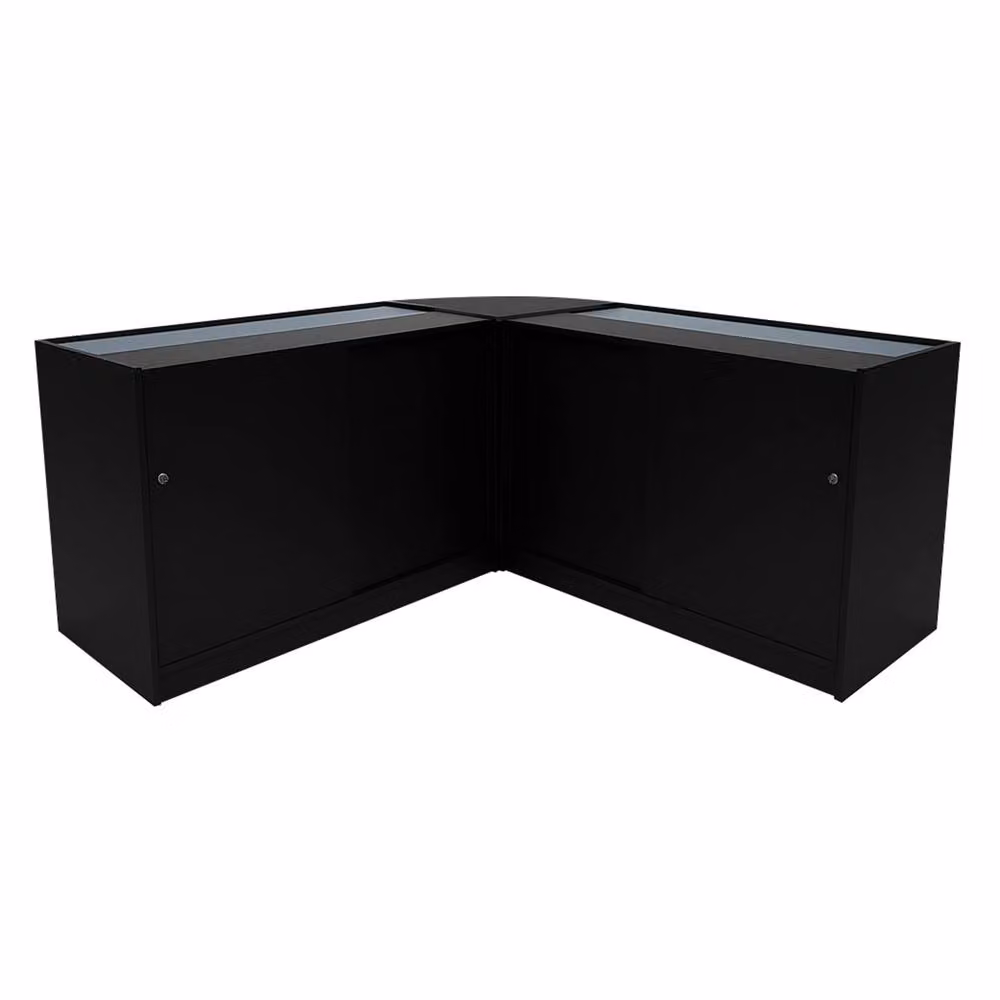 Monstershop Triton LED Shop Counter Set K1500, B1500 & CM60 in Matt Black – 2