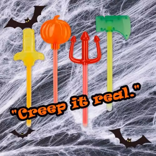 VFM e-Store Halloween Glow Wands in Multicolour, 4 Pack – 4