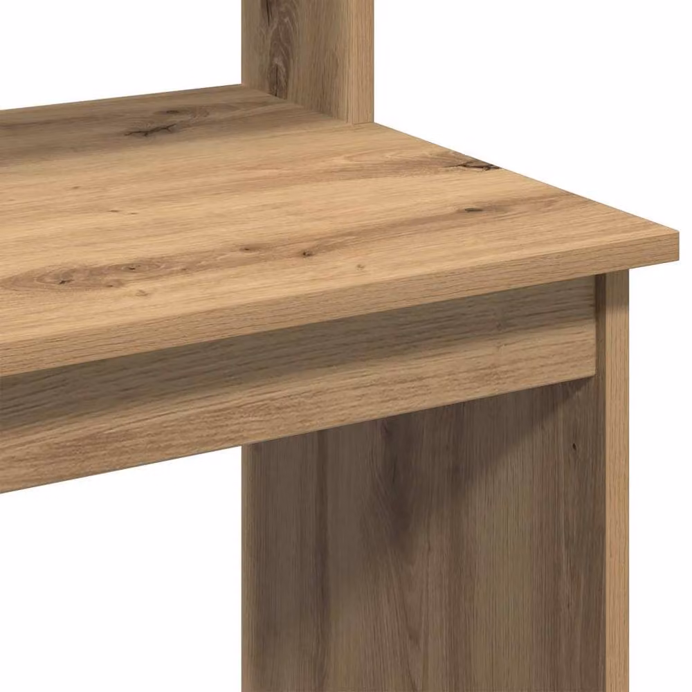 Berkfield Home Computer Desk with Shelves in Artisan Oak Brown, W/D/H: 102 x 45 x 148 cm – 4