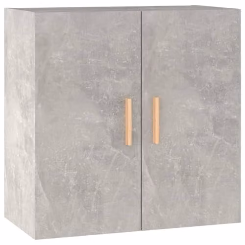 vidaXL Wall Cabinet in Grey MDF with Hinged Doors, W/D/H: 60 x 30 x 60 cm – 1