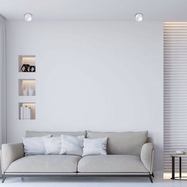 Milagro Bali Round Surface Spot Light in Black and White with 1xGU10 Aluminium Design