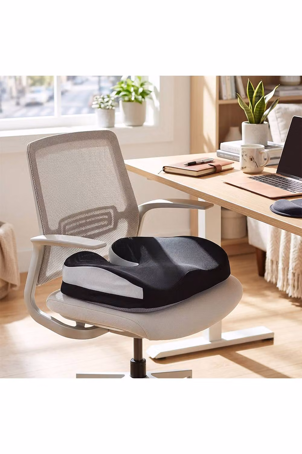 Living and Home U-Shaped Memory Foam Seat and Back Cushion with Removable Cover in Black – 2