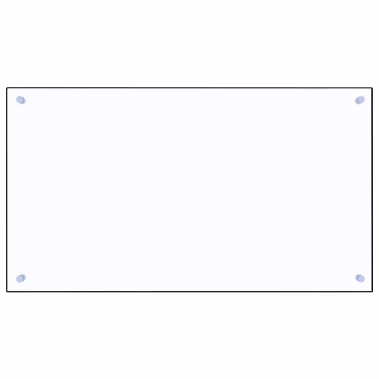Berkfield Home Transparent Black Tempered Glass Kitchen Backsplash, W: 90 cm, H: 50 cm