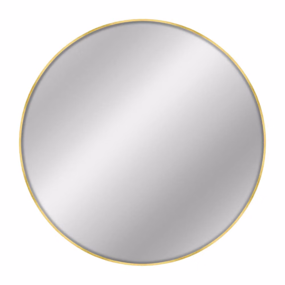Nielsen Design Jaron Round Aluminium Wall Mirror in Gold, Diameter: 80 cm – 2