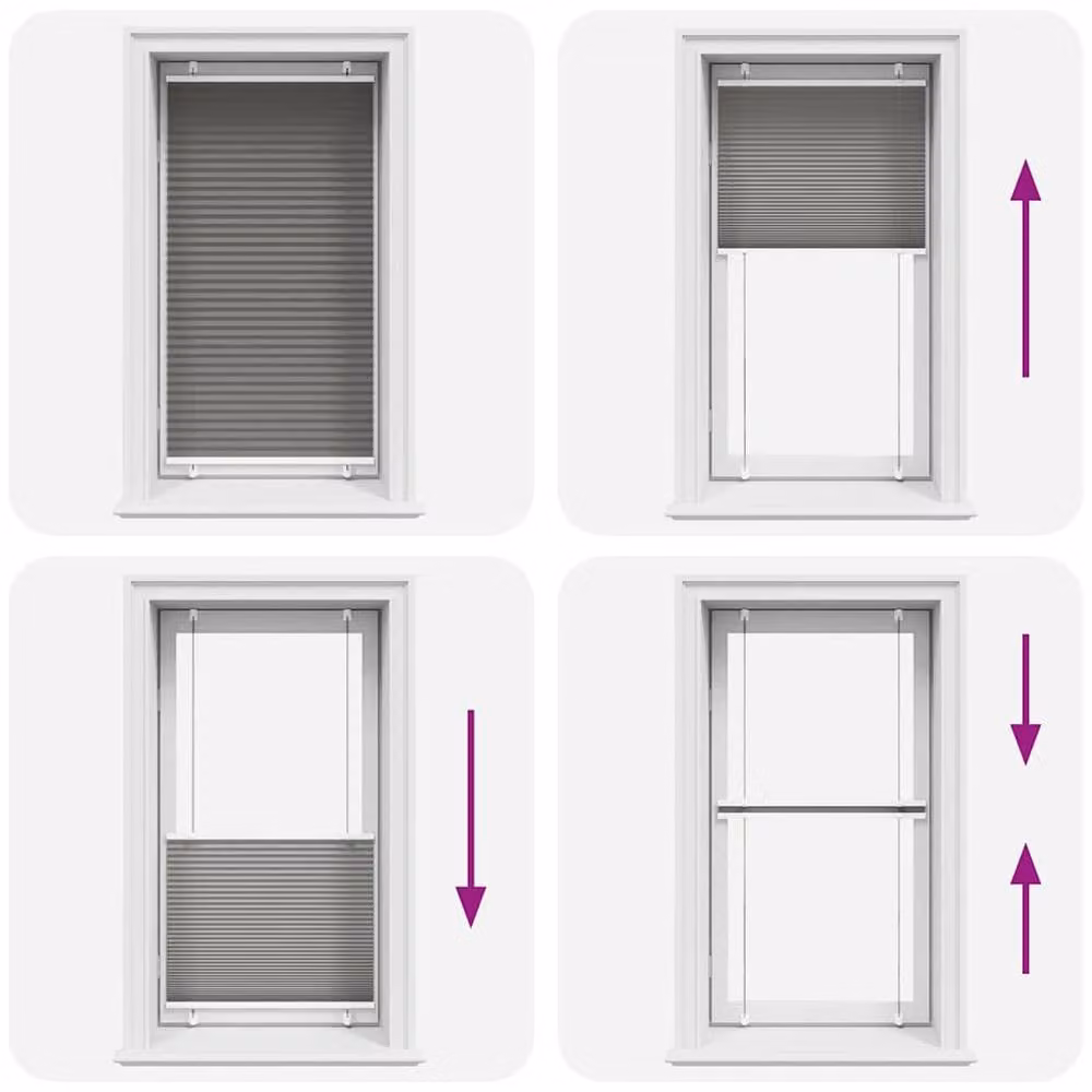 Berkfield Home Single Pleat Polyester Blind in Anthracite Grey, W: 80 cm, H: 100 cm – 2