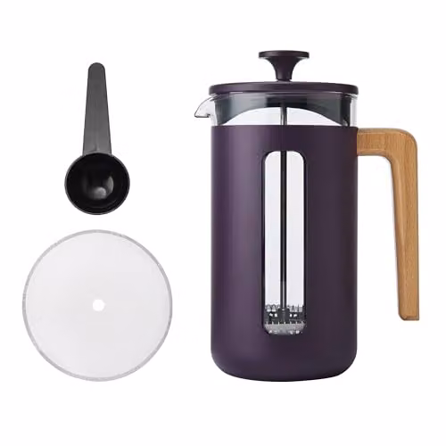 La Cafetiere Pisa 8 Cup French Press Coffee Plunger, Purple, 1L – 1
