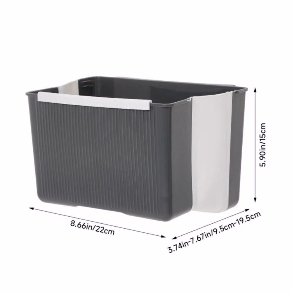 EONLION Folding Wall Mounted Waste Bin in Grey – 2