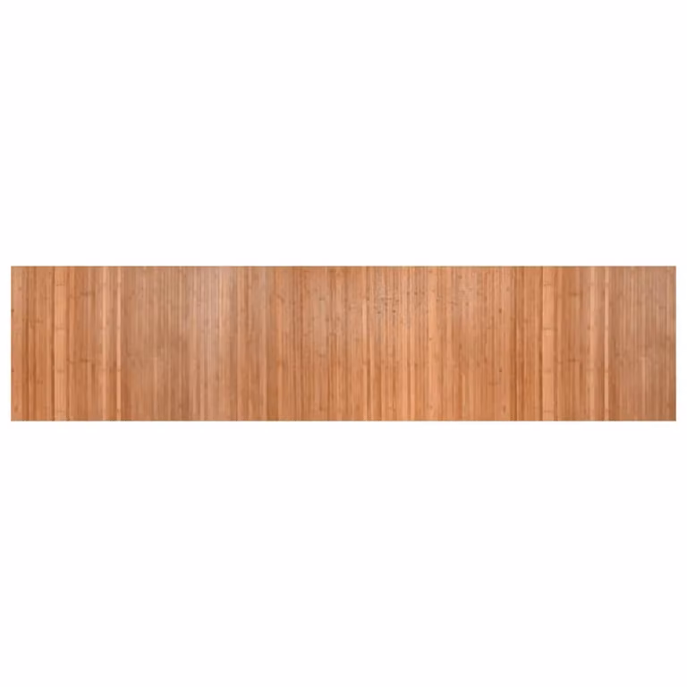 Berkfield Home Nature Rectangular Rug in Brown, Bamboo and Polypropylene, W: 70 cm, L: 300 cm