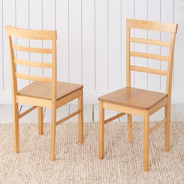 Birlea Classic Wood Dining Chairs in Brown