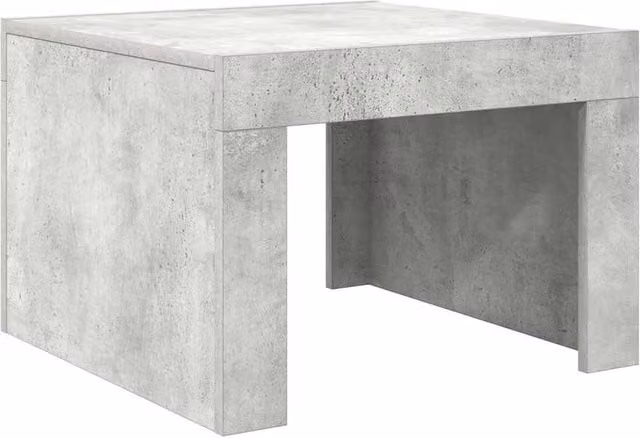 Berkfield Home Square Coffee Table in Concrete Grey, W/D/H: 50 x 50 x 35 cm