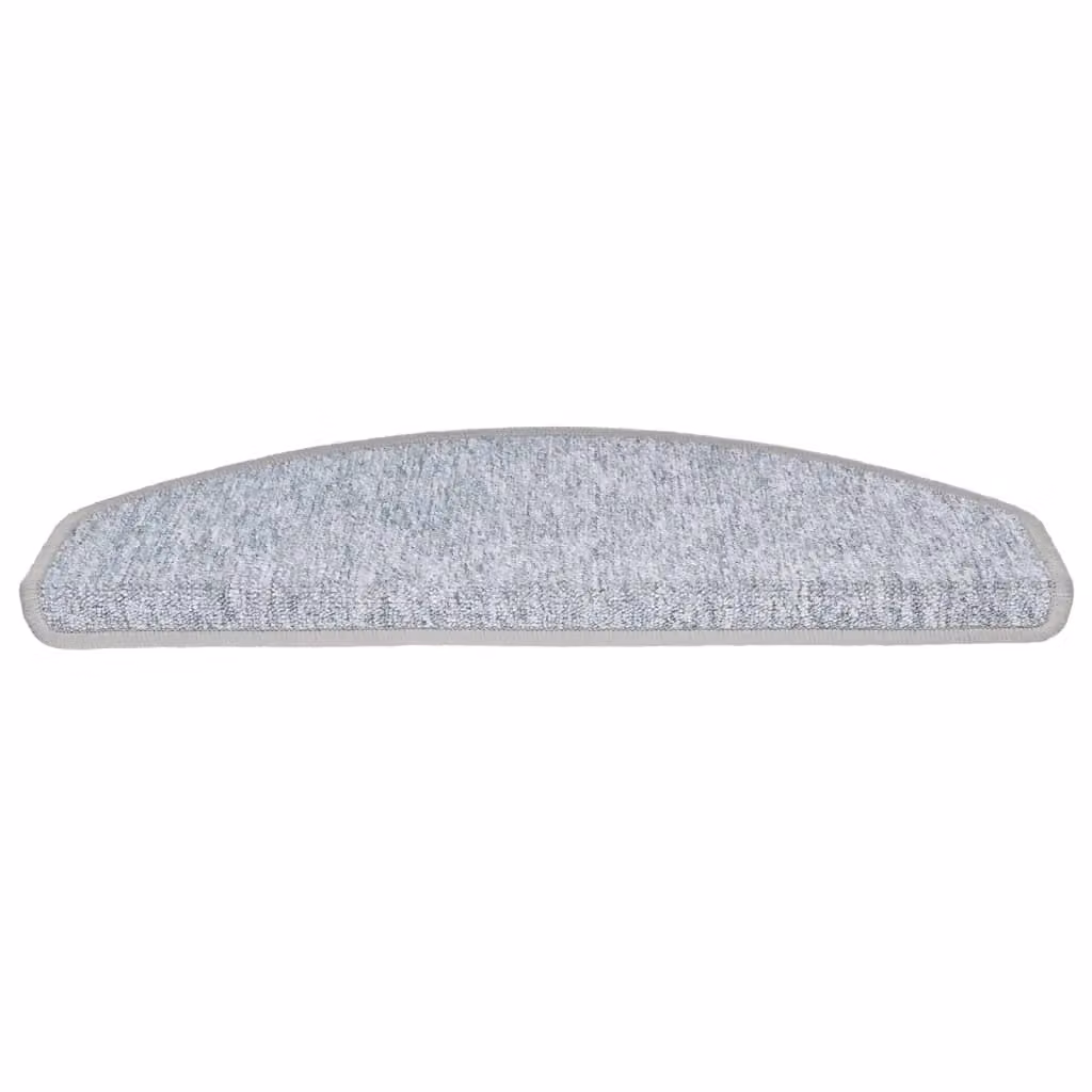 Berkfield Home Non-Slip Stair Mats, 10 Pack, Light Grey, W: 65 cm, D: 24 cm, H: 4 cm – 2