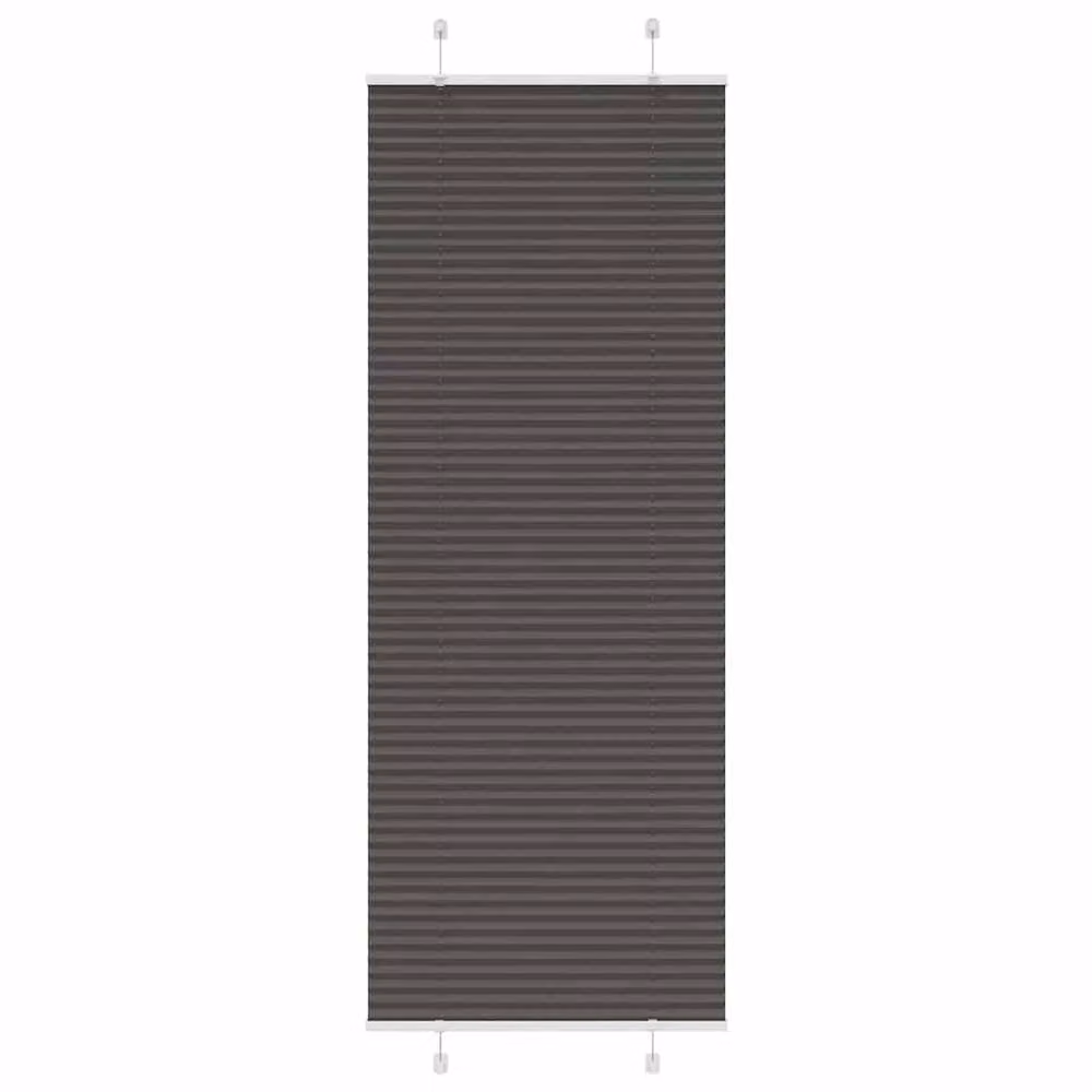 Berkfield Home Black Single Pleat Polyester Fabric Blind W: 70 cm, H: 200 cm – 1