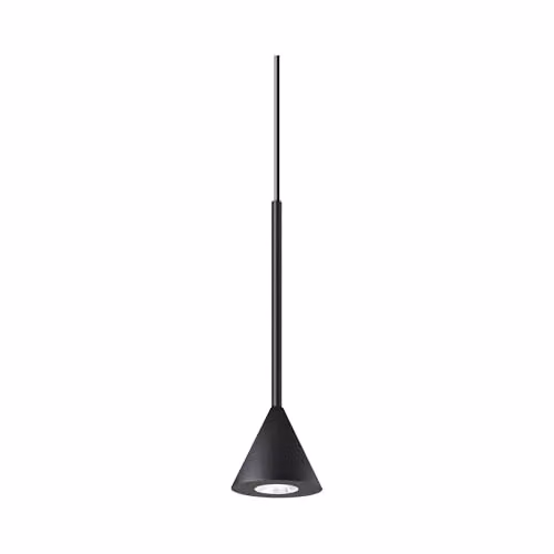 Ideal Lux Archimede Integrated LED Cone Pendant Ceiling Light in Black, 250Lm, 3000K Warm White