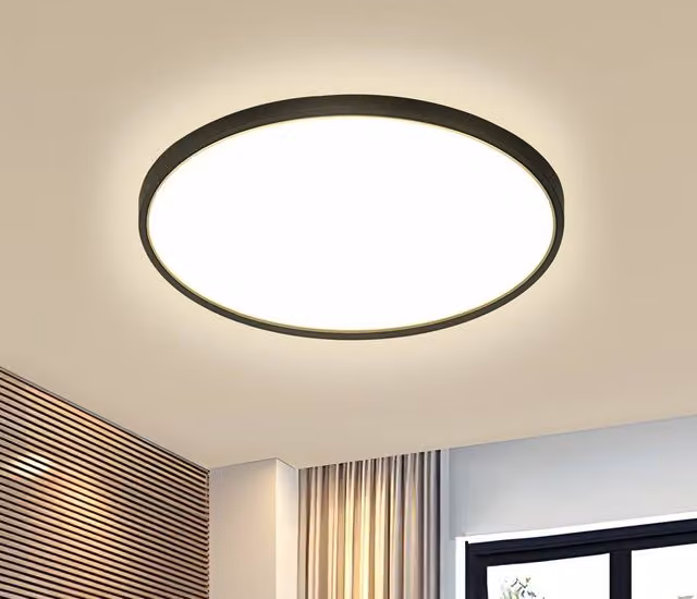 COMELY 18W LED Round Ceiling Light, Black, Diameter: 23 cm, 4500K, IP44