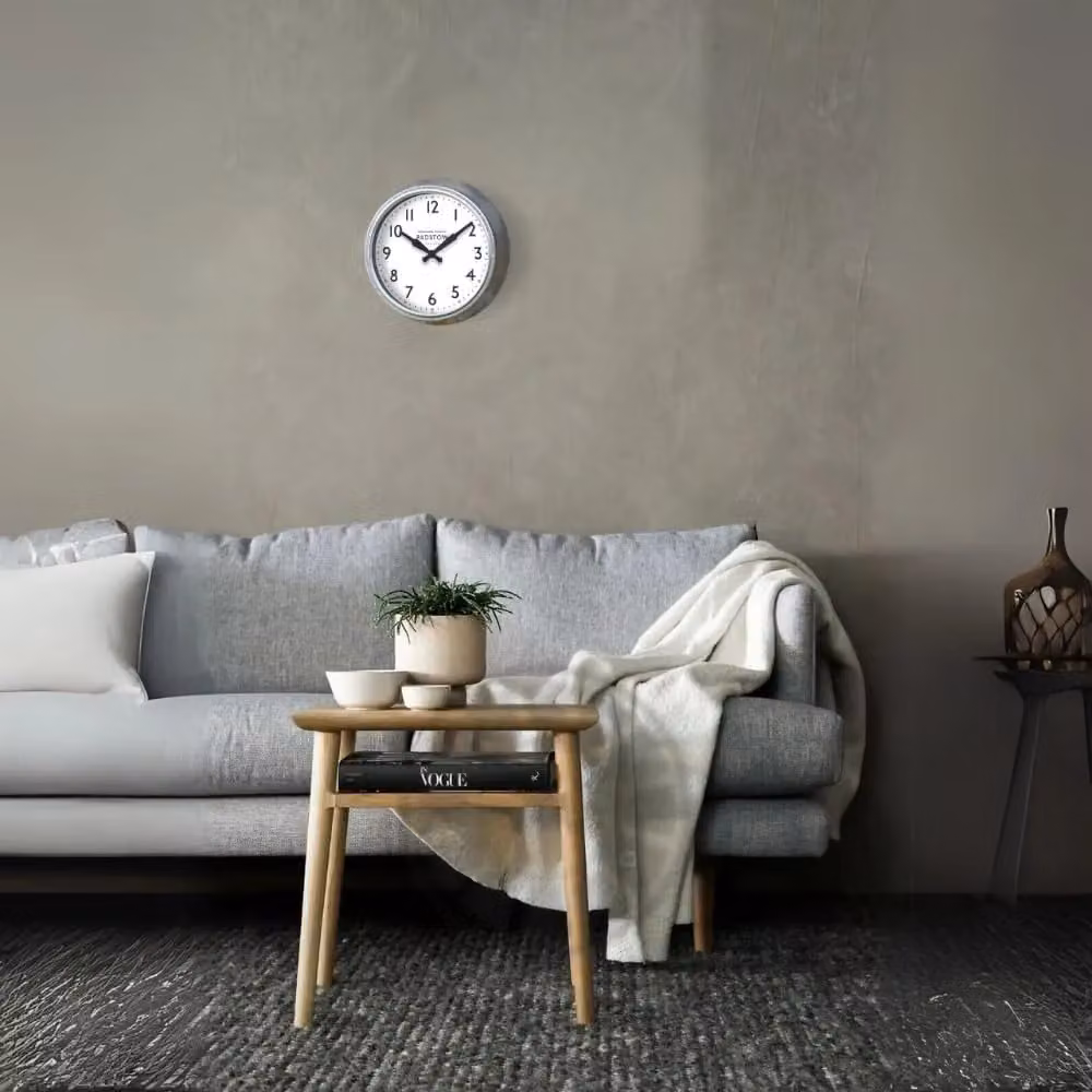 Marco Paul Padstow Round Analog Wall Clock in Silver, Diameter: 38.1 cm – 5