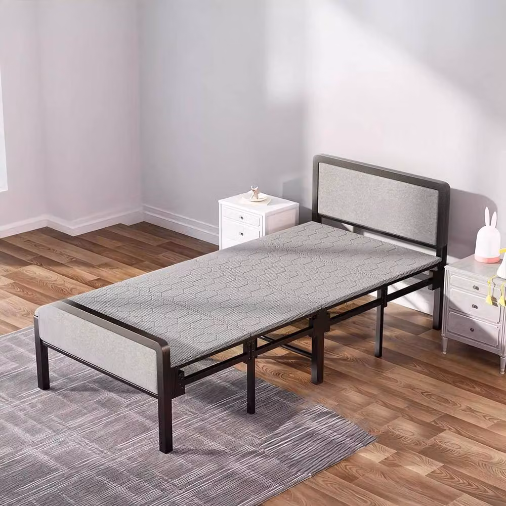 Havendro Folding Single Guest Bed with Padded Foam and Black Metal Frame, W/D/H: 190 x 90 x 80 cm – 5