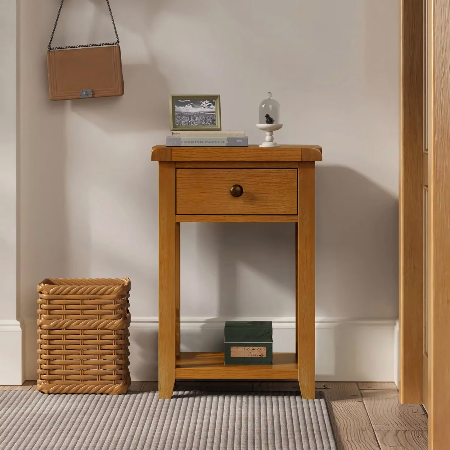 Rest Relax Elston Oak Hall Table in Brown – 3