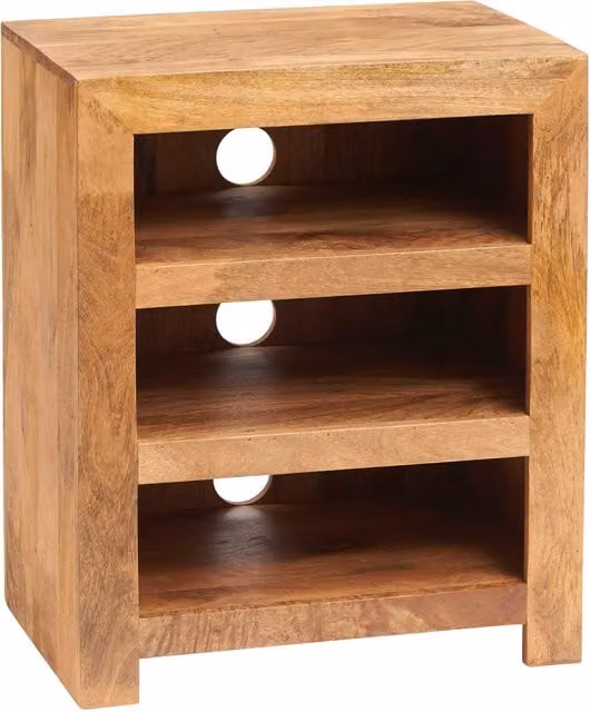 IH Design Dakota Light Mango Hi Fi Cabinet in Brown Wood