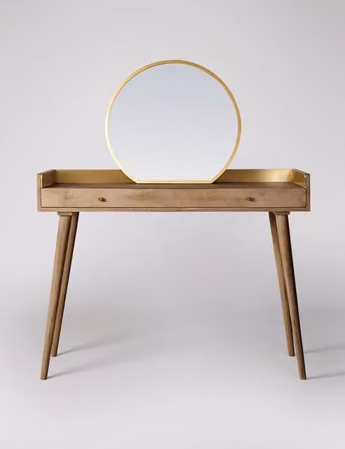 Swoon Fresco Modern Mango Wood Dressing Table in Brown