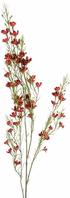 Leaf Artificial Floral Foliage with Small Red and Green Flowers, Height: 100 cm