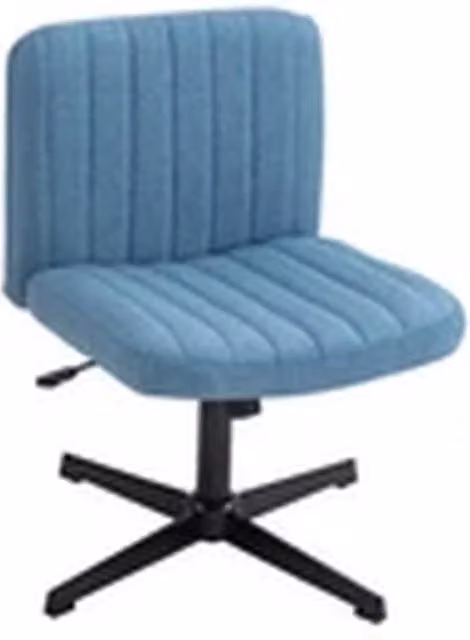 EONLION Armless Blue Fabric Padded Office Visitor Chair for Home or Office – 1
