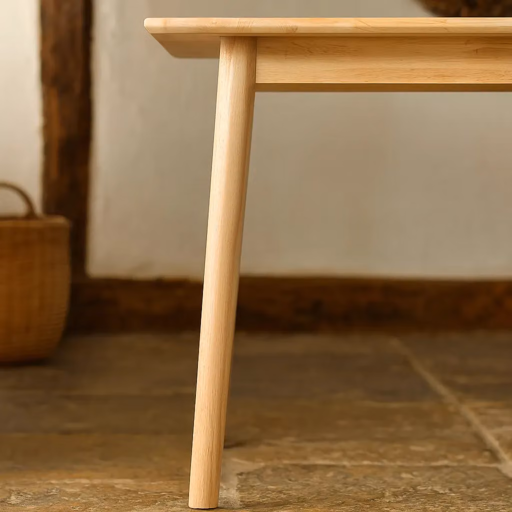 Nicholas Winter Square Wooden Dining Table in Natural Brown, W/D/H: 90 x 90 x 75 cm – 3