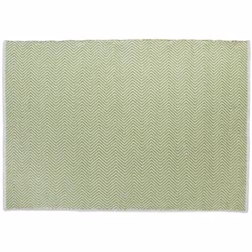 Rugs Direct Hug Rug Woven Herringbone Green Rectangular Polypropylene Rug W: 160 cm, D: 230 cm