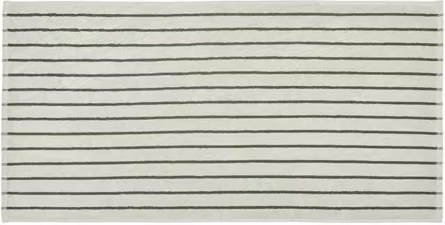 Blomus ARTO Striped Cotton Terry Towel in Desert Sage/Agave Green, W: 50 cm, L: 100 cm – 1