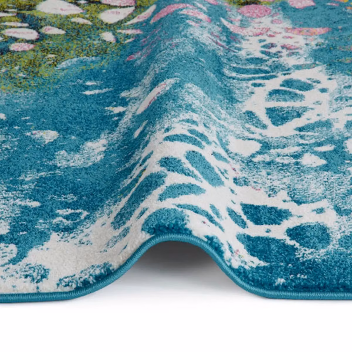 The Rug Shop UK Blue Modern Abstract Polypropylene and Jute Area Rug, W: 240 cm, D: 330 cm – 2