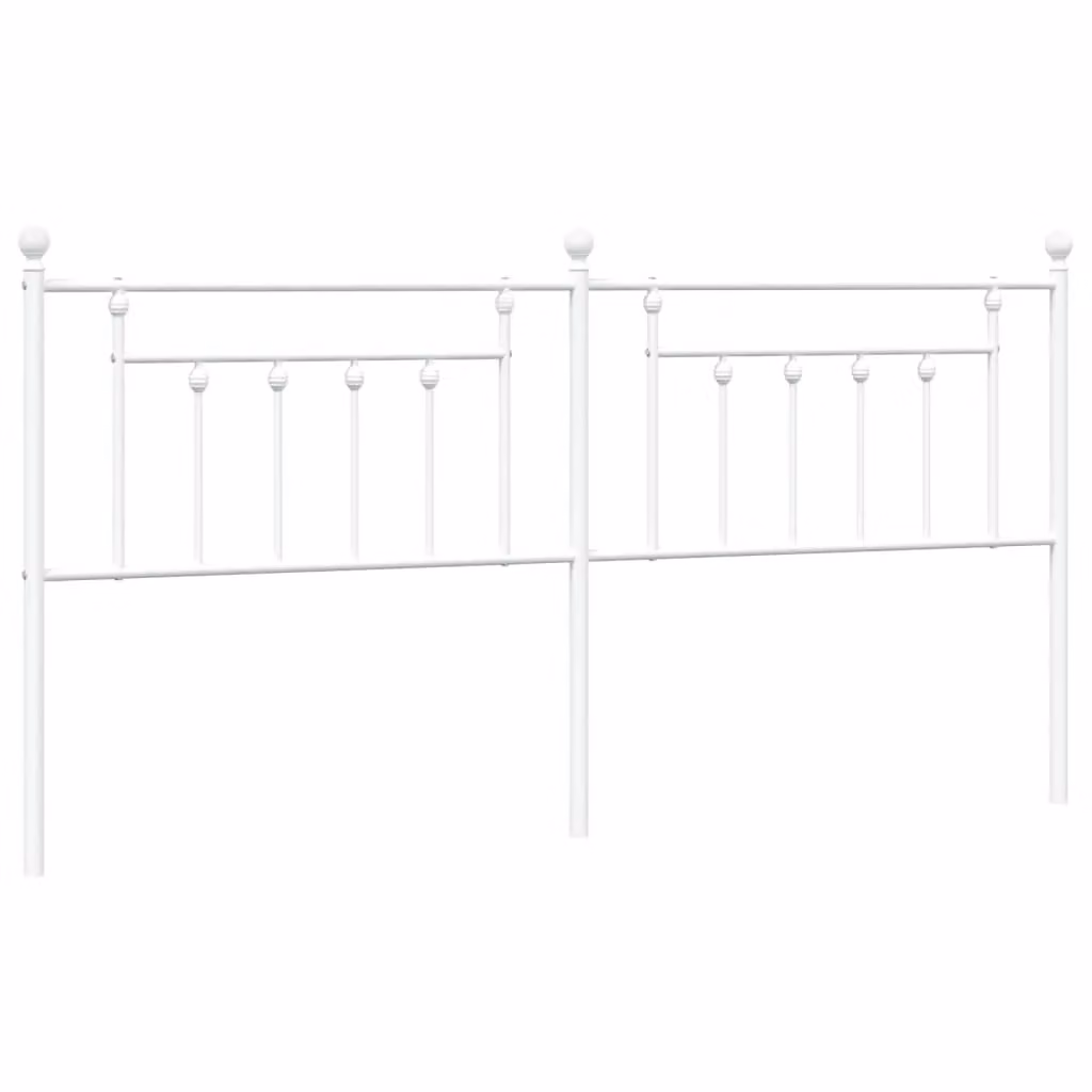 Berkfield Home Classic Metal Headboard in White, Width: 193 cm – 2