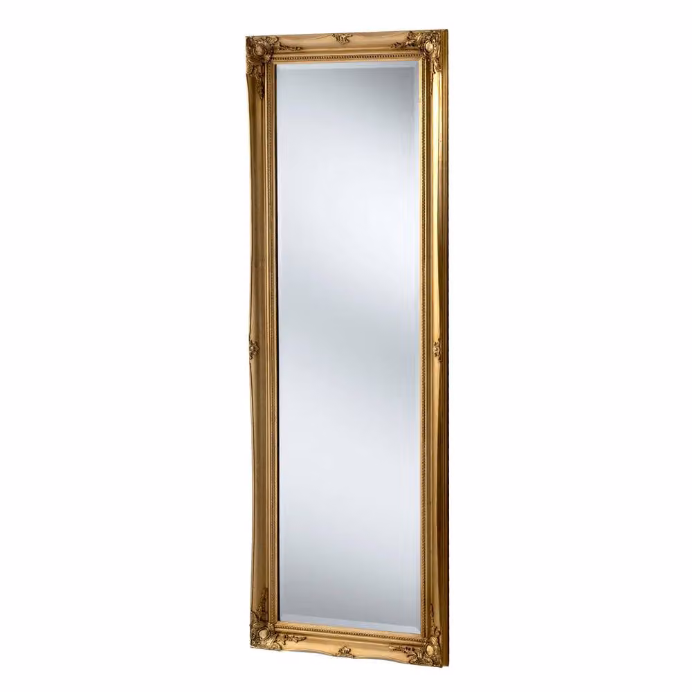 Yearn Mirrors French Style Carved Tall Wall Mirror in Gold, H 166 cm x W 60 cm – 3