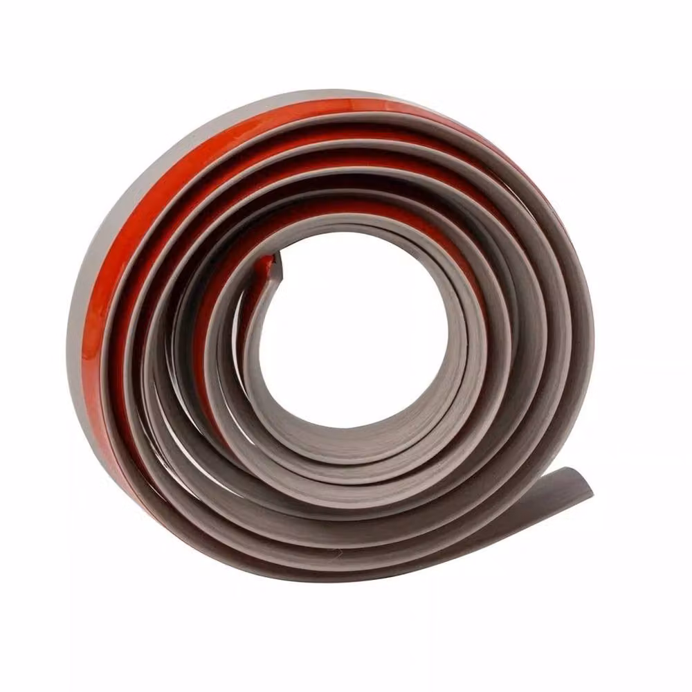KORVIXA Self-Adhesive PVC Tile Floor Transition Strip Edging Trim in Grey, Length: 1000 cm, Width: 100 cm – 2