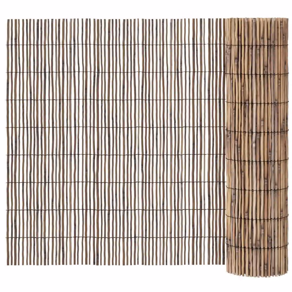 Berkfield Woven Reed Garden Fence Mat in Brown, W: 300 cm, H: 80 cm – 2
