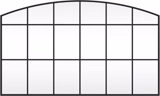 Berkfield Home Black Metal Wall Mirror, W: 100 cm, H: 60 cm – 1