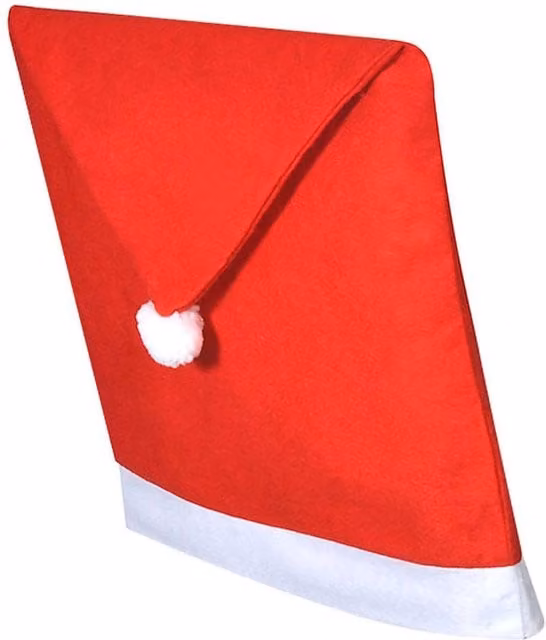 Berkfield Home Set of 6 Red and White Santa Claus Hat Dining Chair Back Covers